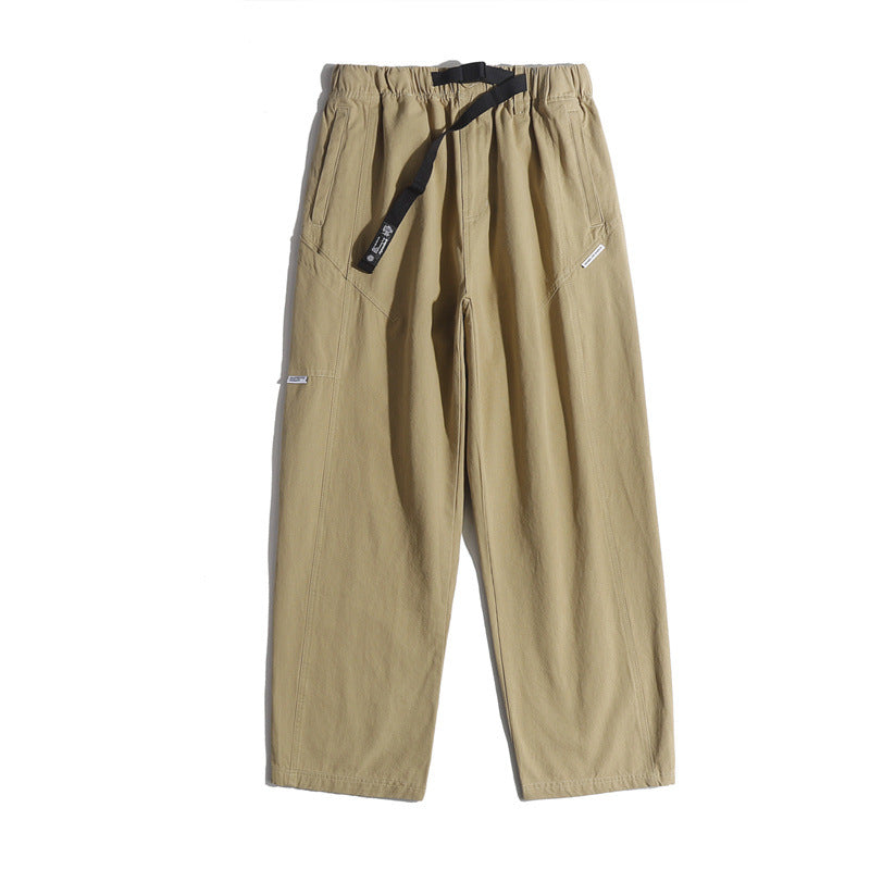 Simple workwear pants for men and women, loose straight leg casual pants