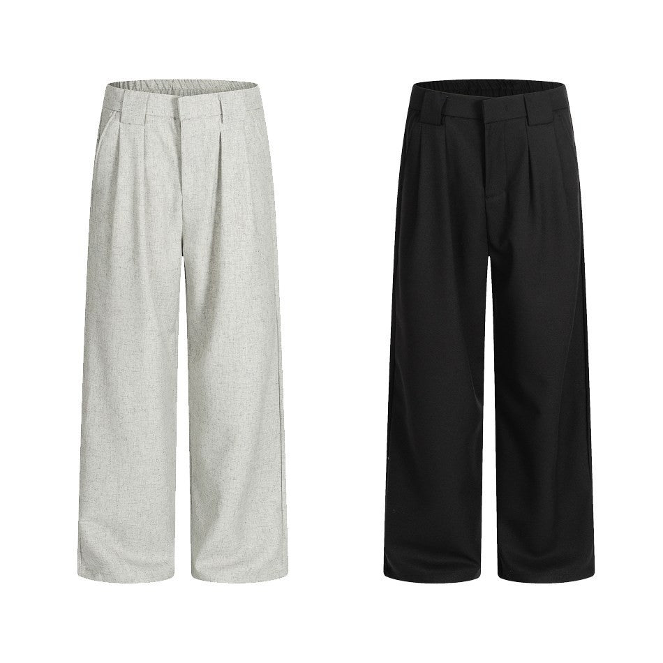 Breathable Comfortable Loose Straight Leg Wide Leg Linen Pants for Men