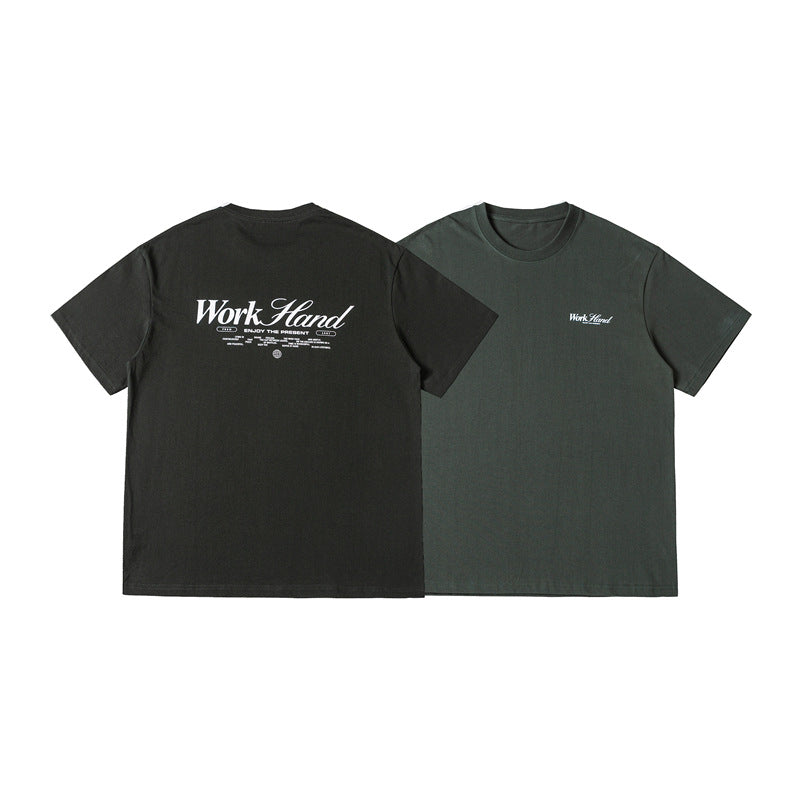 Loose casual printed short sleeved men's and women's T-shirts