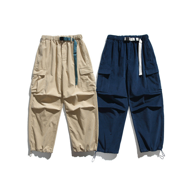 Elastic waist adjustable pants legs casual pants for men