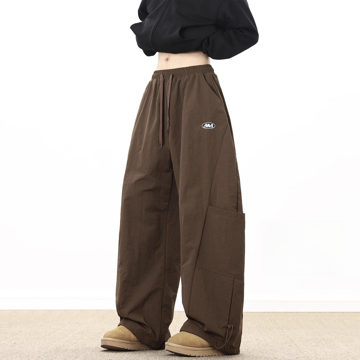 Retro curved knife casual pants for men in spring and autumn