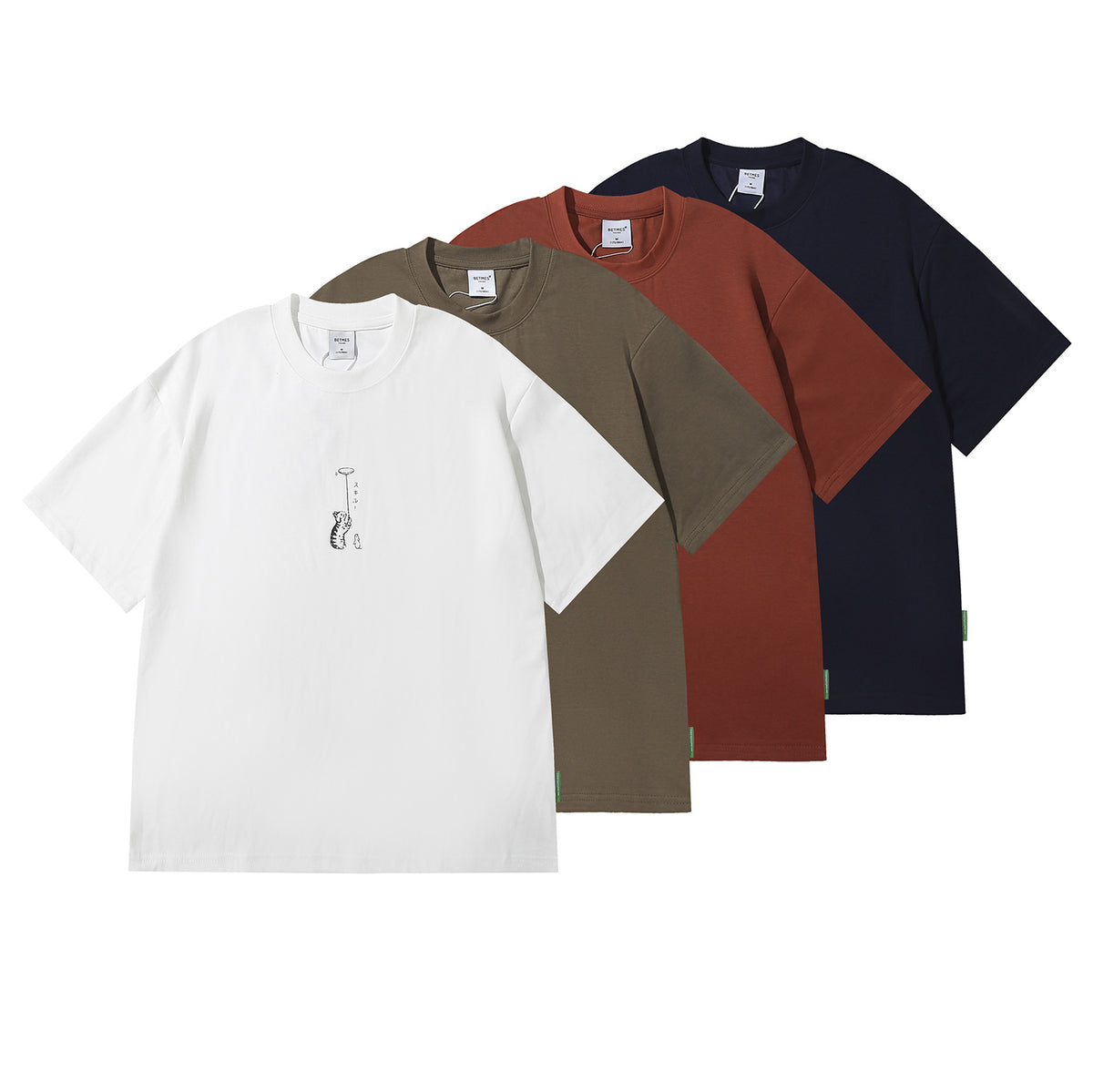Printed short sleeved men's and women's T-shirts