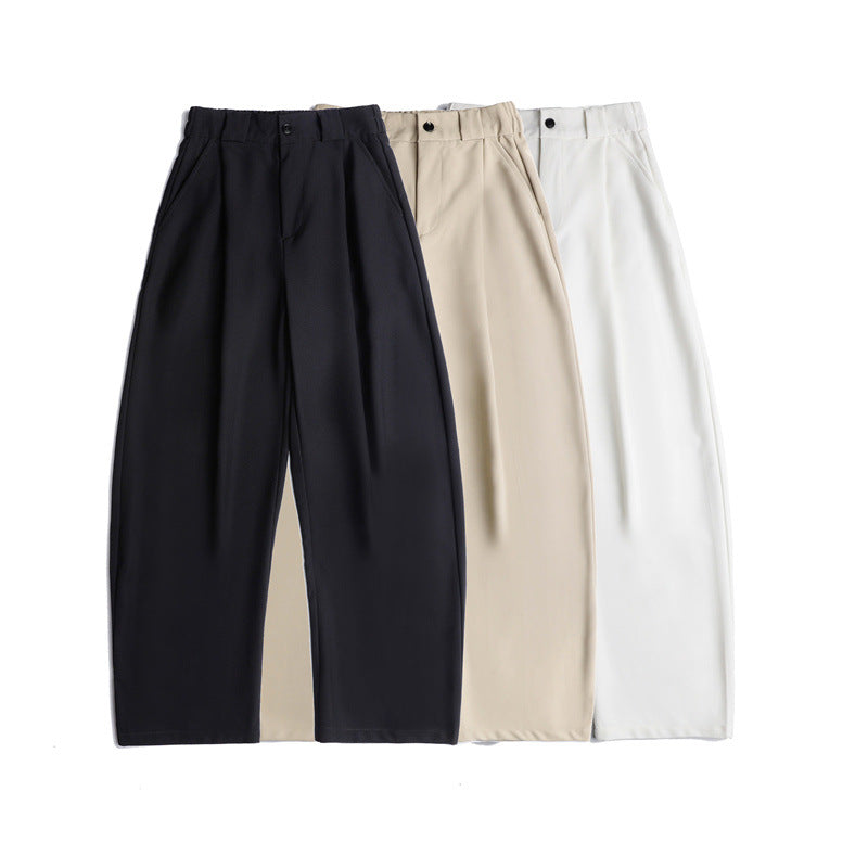 Simple solid color casual pants for men loose pants