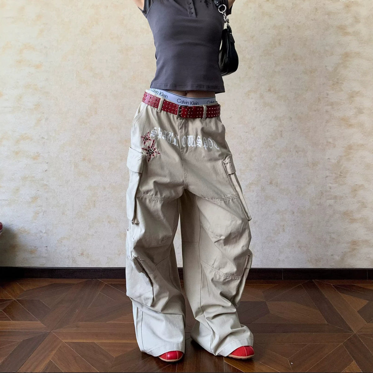Multi-Pocket Wide Leg Cargo Pants for Men and Women
