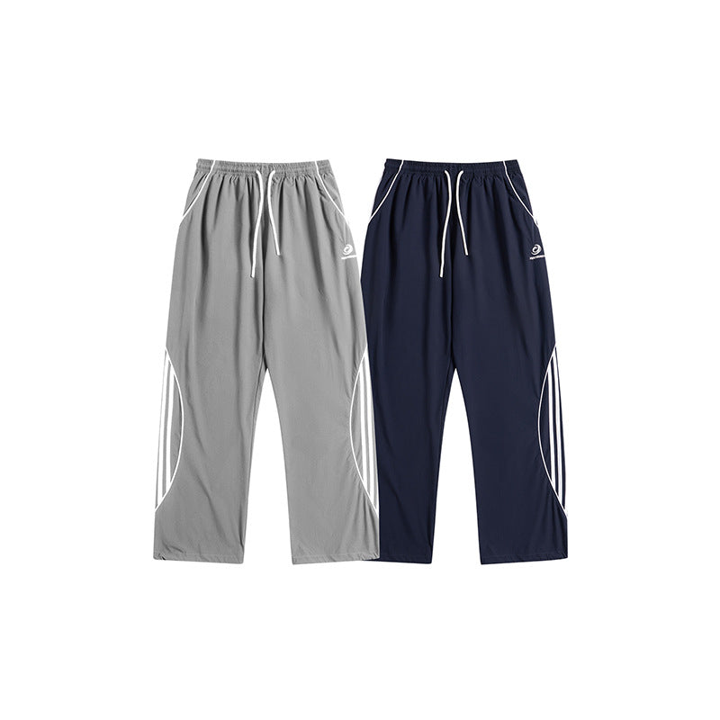 Loose unisex pants with a casual elastic waist for both men and women