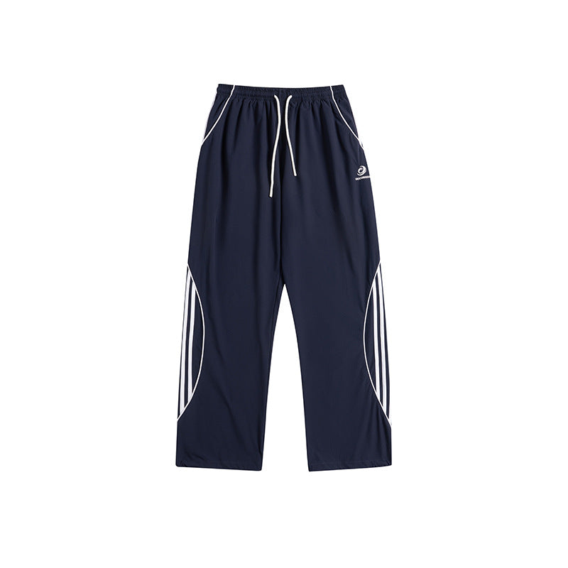 Loose unisex pants with a casual elastic waist for both men and women