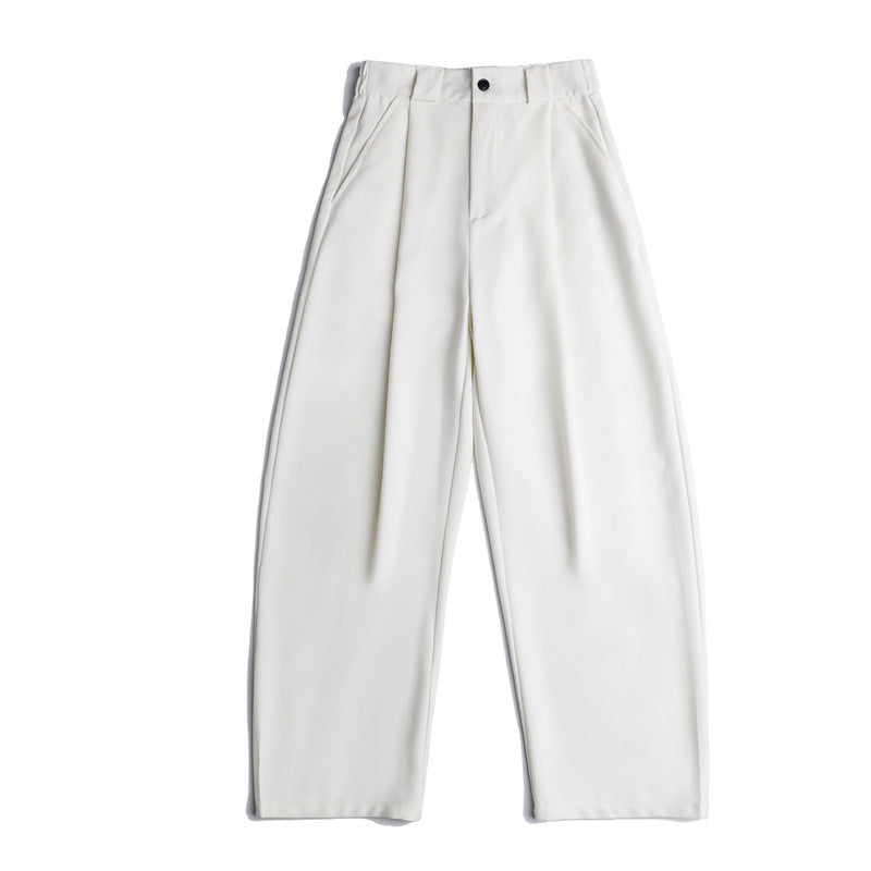Simple solid color casual pants for men loose pants