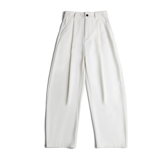Simple solid color casual pants for men loose pants