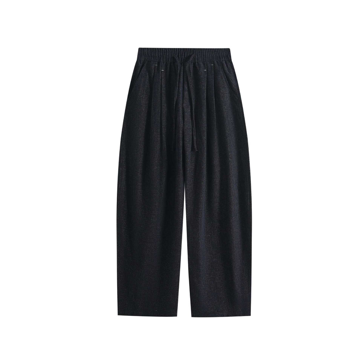 Solid Color Drawstring Straight Leg Tapered Fit Casual Pants for Men