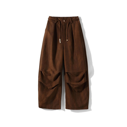 Streetwear Straight Loose Wide Leg Pants Urban Vintage Cargo Casual Pants Men