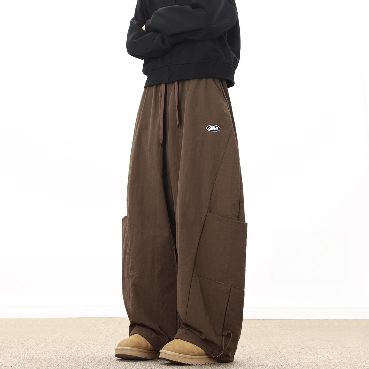 Retro curved knife casual pants for men in spring and autumn