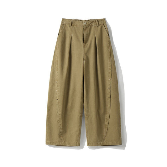 Pants Men Brand Cotton Straight Leg Wide Leg Casual Long Pants