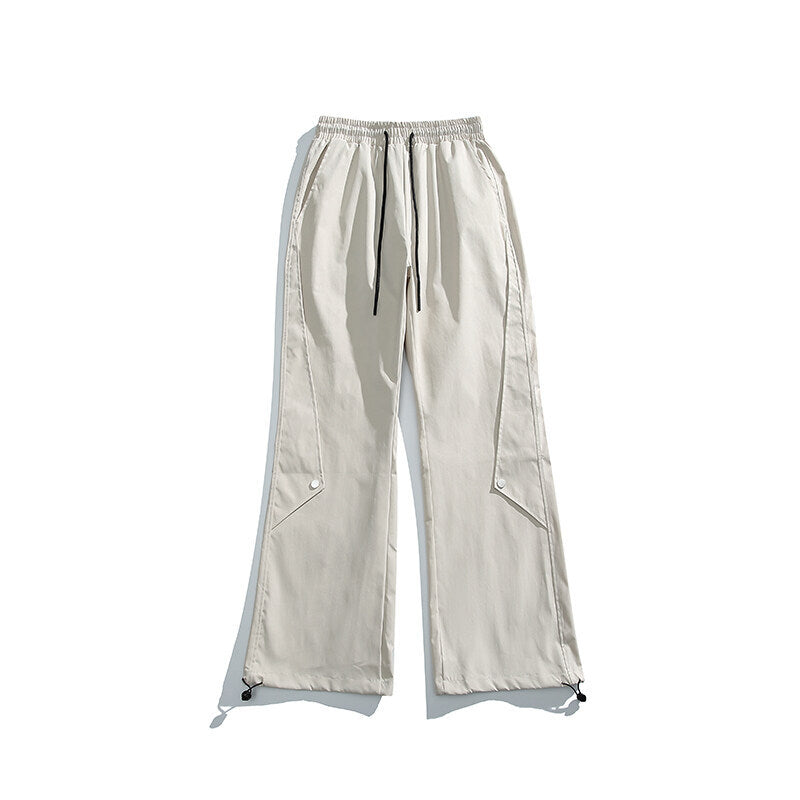 Deconstructing loose casual micro flared casual pants for men