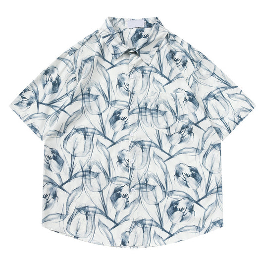 Short Sleeve Shirt for Men Loose Fit Summer Casual Shirts