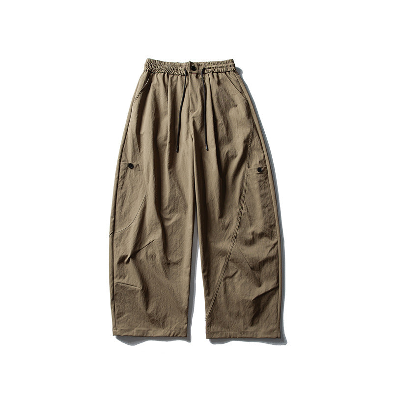 Solid color drape suit casual pants straight leg pants for men
