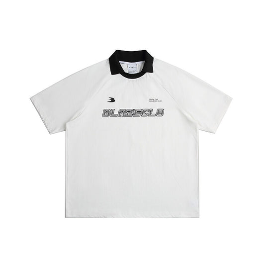 Fake two shoulder printed polo shirts with short sleeves for men and women