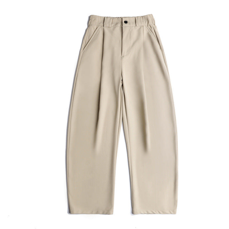 Simple solid color casual pants for men loose pants