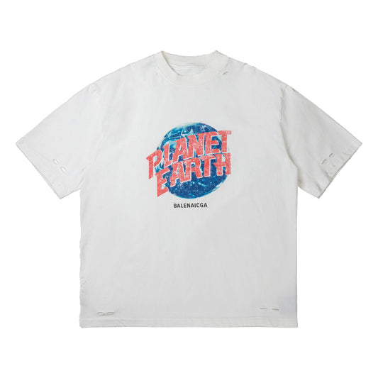 Letter printed loose short sleeved men's and women's T-shirts