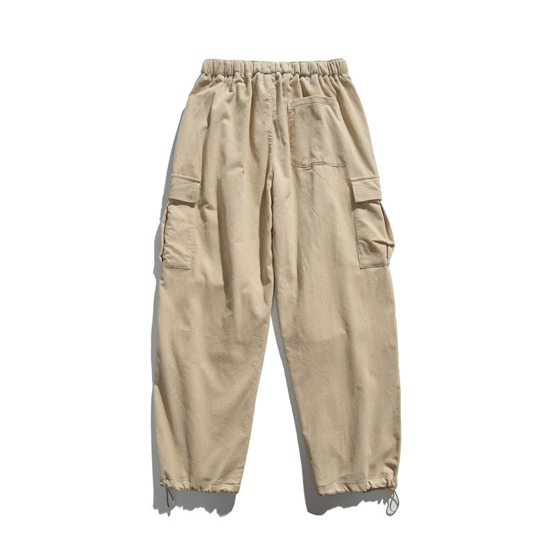Elastic waist adjustable pants legs casual pants for men