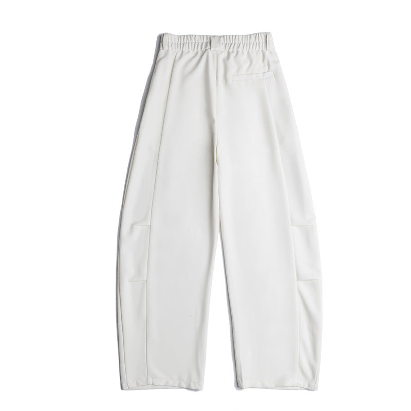 Simple solid color casual pants for men loose pants