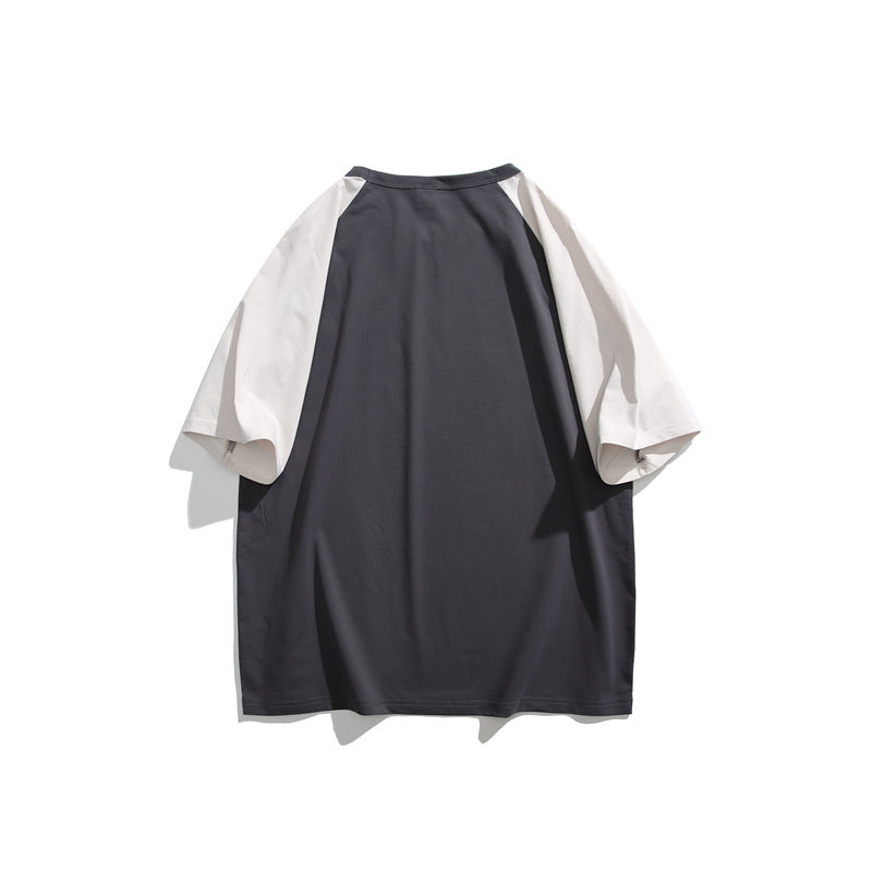 Printed raglan sleeves loose short sleeved men's and women's T-shirts