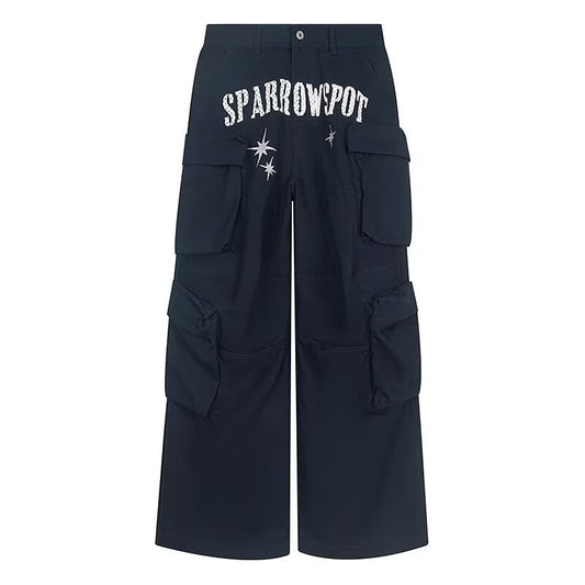 Multi-Pocket Wide Leg Cargo Pants for Men and Women