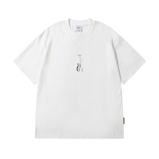 Printed short sleeved men's and women's T-shirts