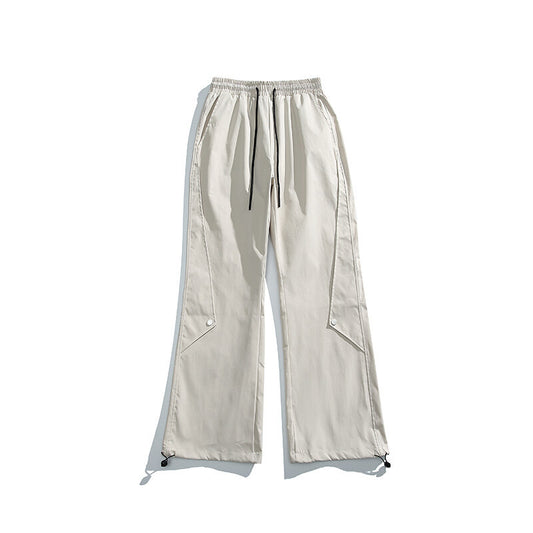 Deconstructing loose casual micro flared casual pants for men