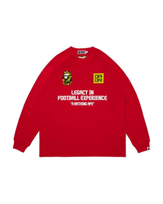 BAPE X Cr7 Life Multi Logo Poly Relaxed Fit Ls Football Jersey