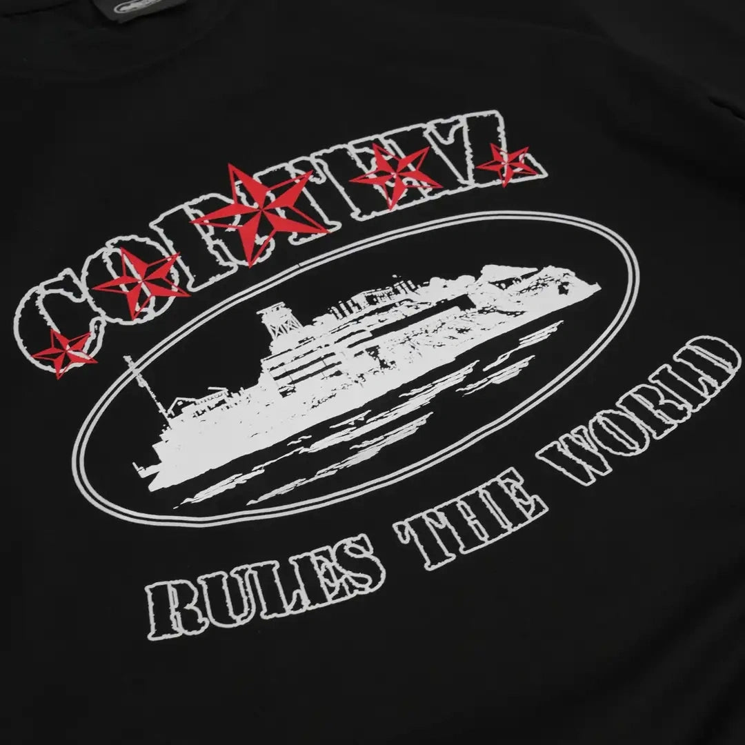 Corteiz Rules The World T-shirt – Siyah